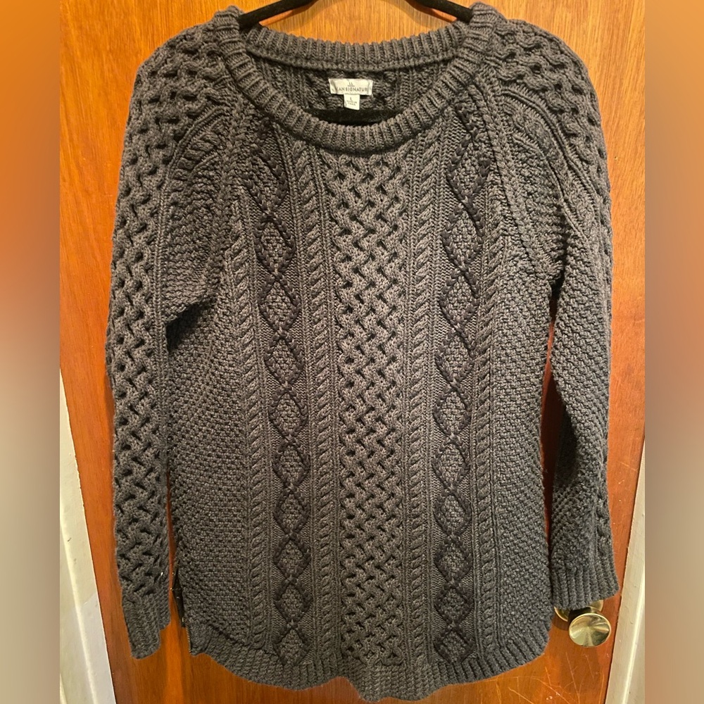 Ll bean cotton fisherman sweater